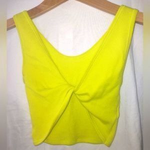 Reversible Stretch Twist Crop Tank Top